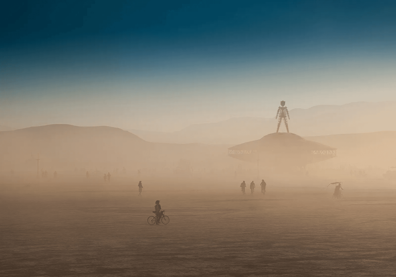 Burning Man festival in Nevada's Black Rock Desert as co-founder John Law criticises its commercialisation